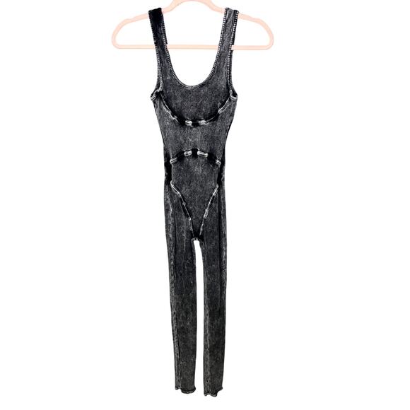 J. Our Dark Wash Body Suit Women's Size Large Grunge Figure Flattering Jumpsuit - Picture 1 of 8